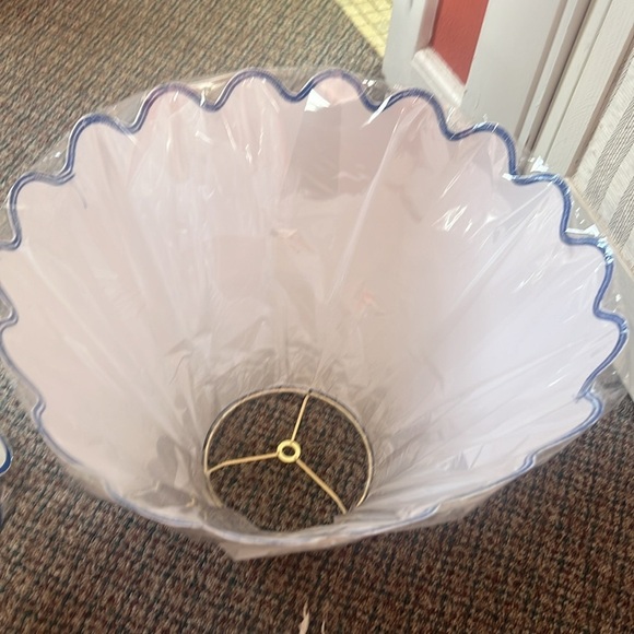 Scalloped edge embroidered Anthropologie Lamp Shade - Picture 5 of 7